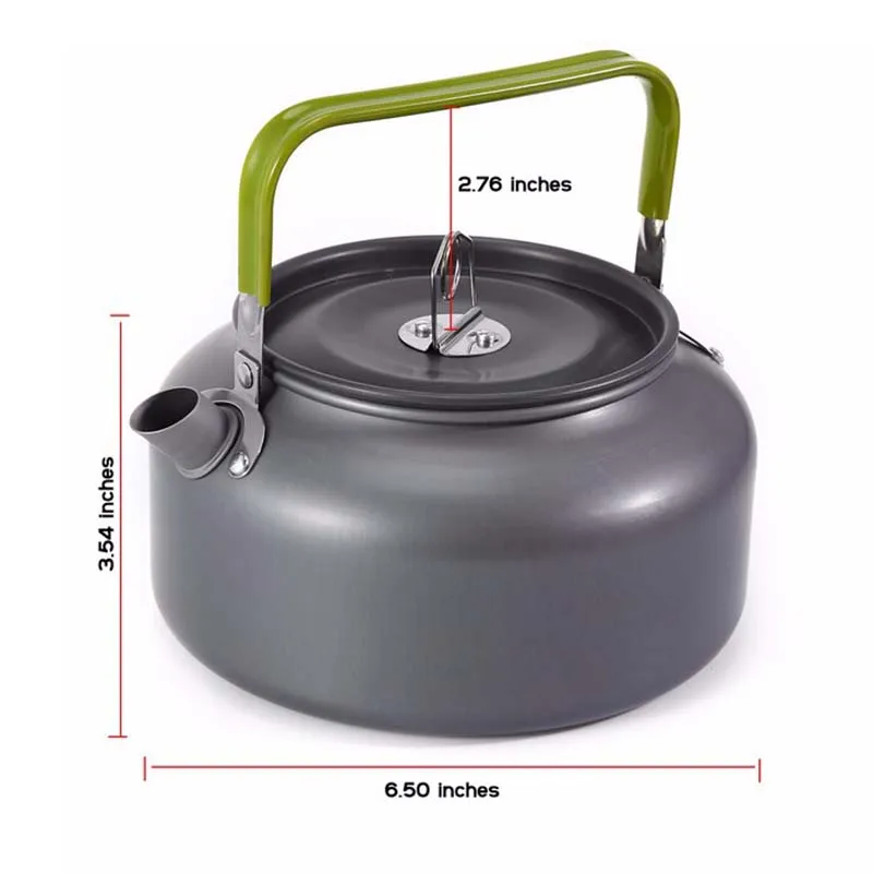 Открытый 1 2л Кемпинг портативный набор для приготовления пищи металлический