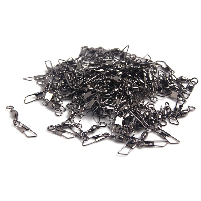 20pcs/lot Fishing Connector Rolling Swivel Stainless Steel Accessories Nice Snap Lure Tackles | Спорт и развлечения