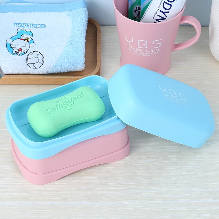 

Bathroom waterproof soap box with cover home travel fashion bathroom plastic soap box water soap holder