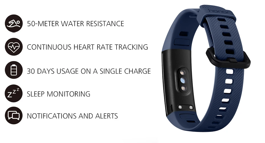 Оригинальный Смарт браслет Huawei Honor Band 4 50 м водонепроницаемый цветной сенсорный
