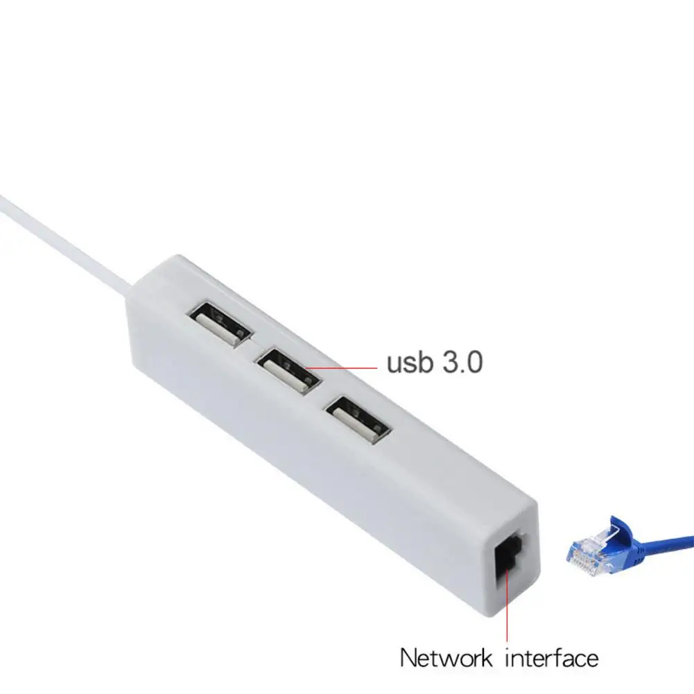 3-портовый USB 3,0 концентратор с 10 100 1000 конвертер Gigabit Ethernet 3 USB 3,0 порта RJ45 гигабитный Ethernet порт