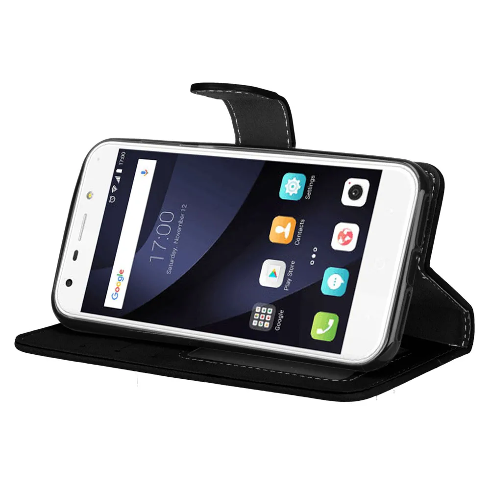 Матовый чехол бумажник для ZTE Blade A6 / LITE подставка с 3 отделениями карт откидной A 6 a