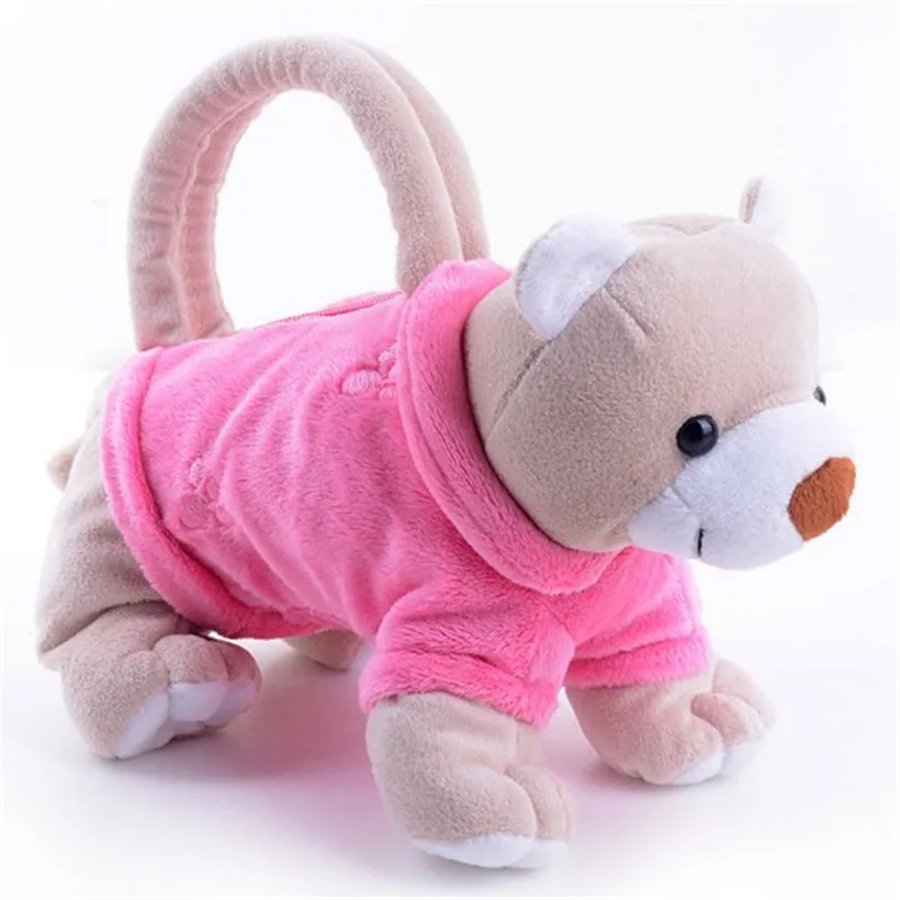 Billtera плюшевая сумка с животными мультяшная игрушка для собаки медведя розовый