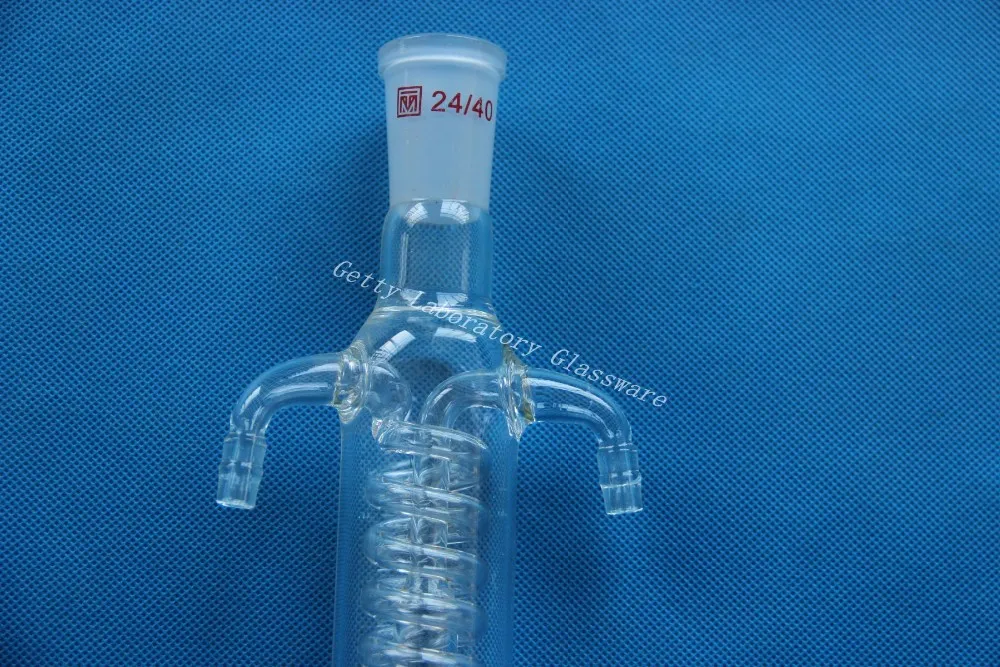 Конденсатор лабораторной катушки Reflux длина 300 мм соединение 24/40 шланга 10