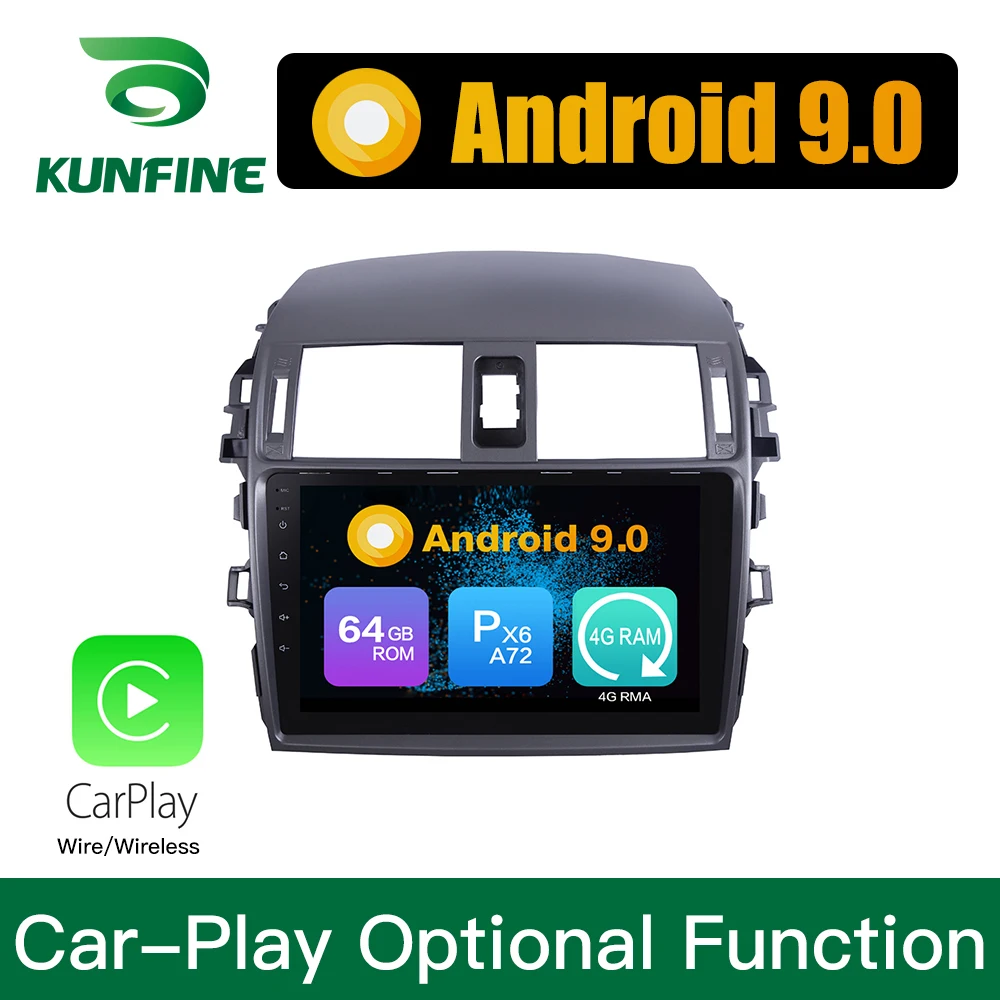 Android 9 0 Ram 4G Rom 64G PX6 Cortex A72 автомобильный DVD GPS мультимедийный плеер стерео для Toyota