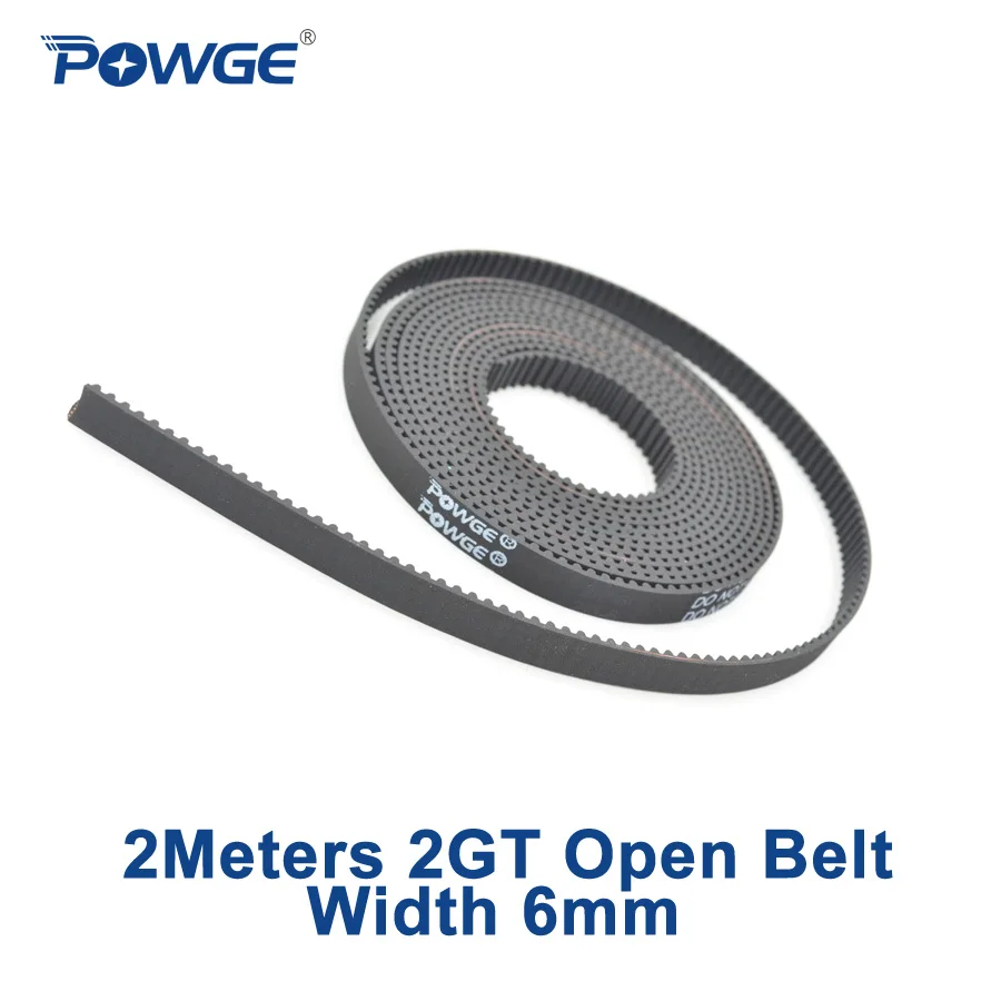 POWGE 2 метра 2MGT 2M 2GT open синхронный ремень синхронизации GT2 6 ширина мм Резиновый
