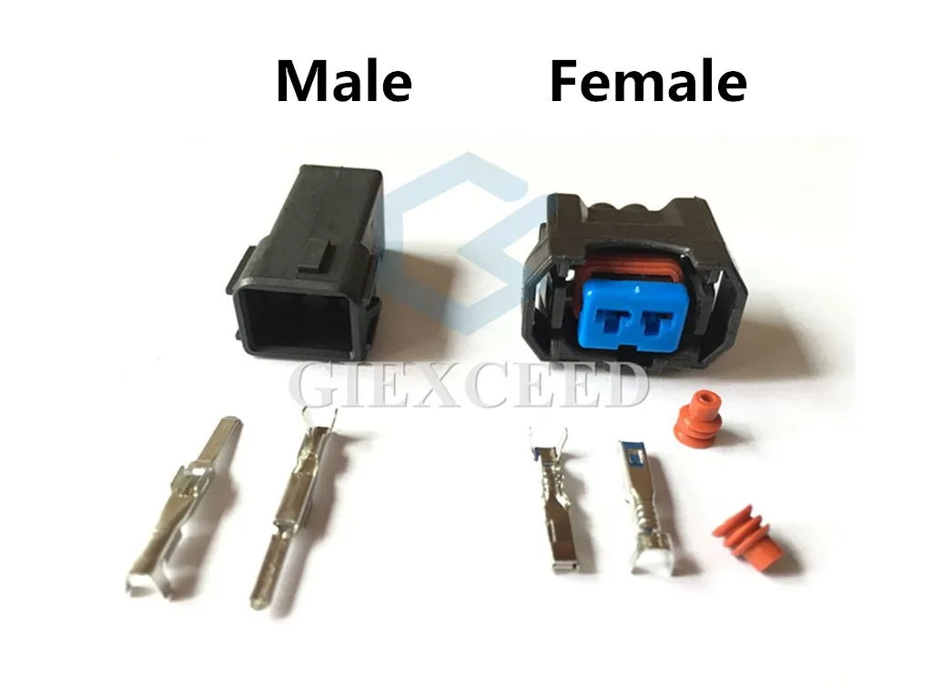 2 комплекта 2 Pin 6189-0533 Женский Мужской автоинжектор топлива штекер OBD2 Водонепроницаемый жгутовый разъём автомобильной проводки автомобильное контактное гнездо для Honda