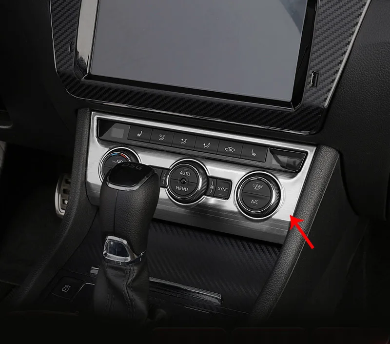 

1pc for SKODA superb 2016-2017 2018 Air conditioning knob switch panel Stainless steel Decoration frame
