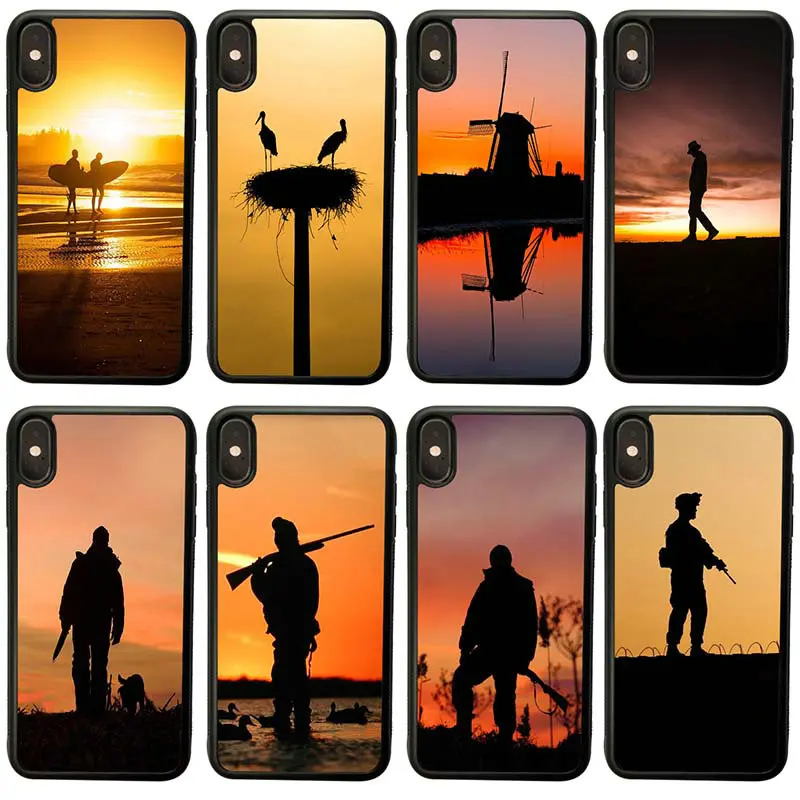 Чехол для мобильного телефона Sunset Duck Hunting Cool LOGO жесткий пластиковый чехол iphone 4 4S 5