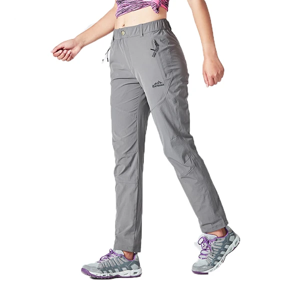 Women Gray Kaisike мужские женские летние спортивные быстросохнущие штаны для походов, кемпинга, ветронепроницаемые брюки для рыбалки, альпинизма, треккинга VA397 - Цвет: Women Gray