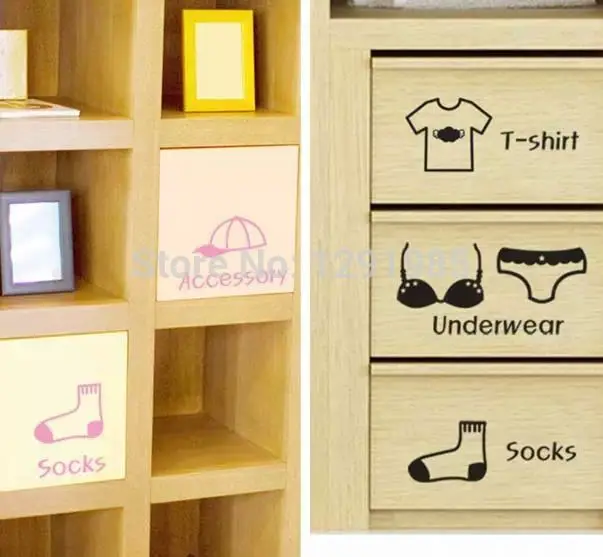 Красивые стикеры для хранения на стену искусство наклейки из ПВХ домашнего