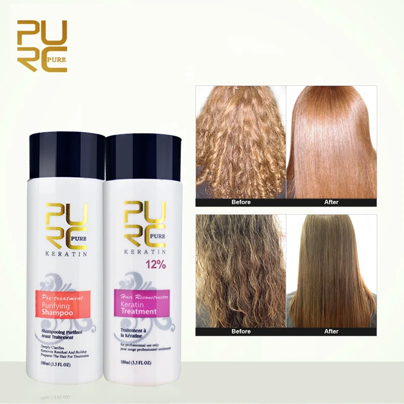 

PURC Repair hair Shampoo Health Conditioner 12% Formalin Keratin Hair Treatment And Brazilian Keratin Hair Care Shampoo Set