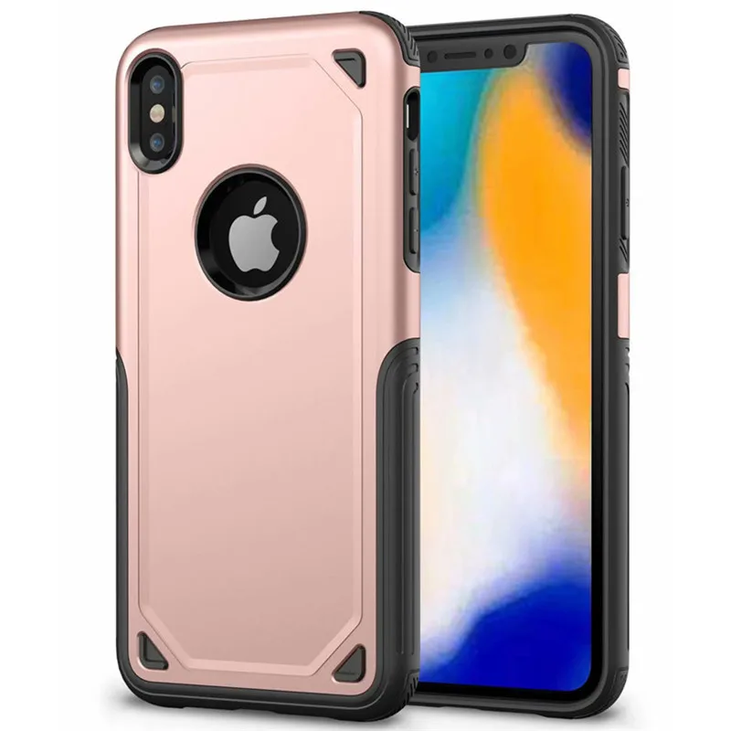 Армированный Прочный чехол для iPhone 11 Pro x xs max xr PC + силиконовый 6 6S 7plus 8plus военный