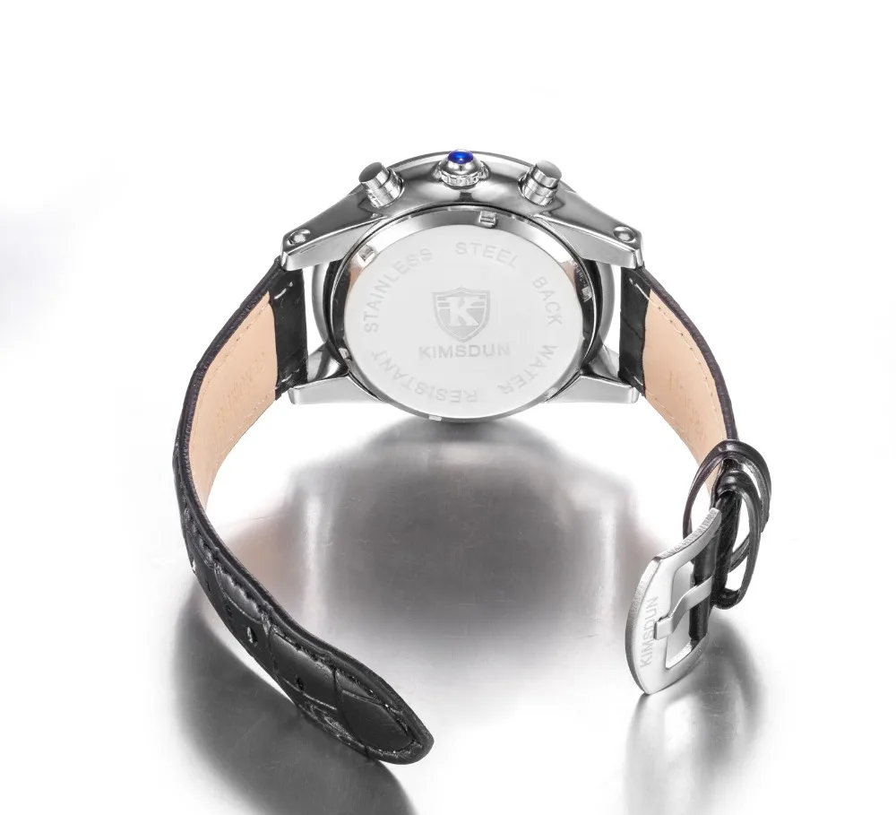 

Men's Automatic Mechanical Watch KIMSDUN Luxury Luxury Tourbillon Leather Strap Military Date Display Relogio Masculino