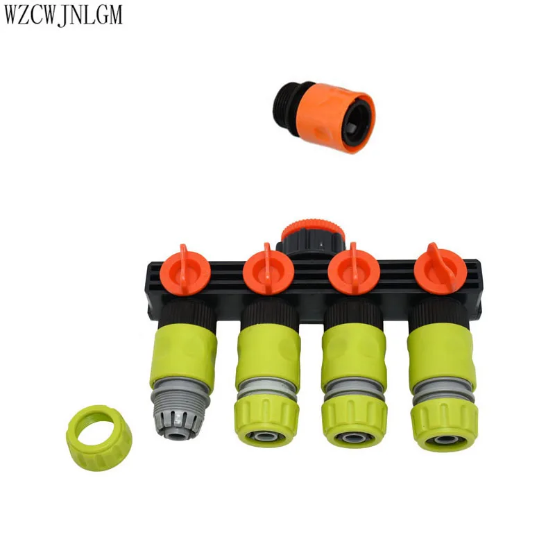 Разветвитель для садового орошения с 4 ходовым краном 1 шт.|hose fitting|1/2 hose connectoradapter |