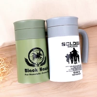 520ml high quality with handle coffee mug creative camo design thermos bottle tumbler vacuum flask insulated cup water bottle