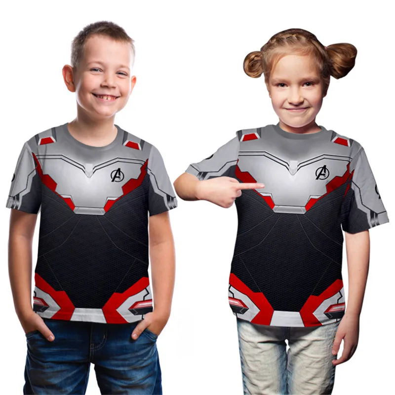 Футболки с принтами мстители квантовые войны 4 Детская компрессионная рубашка