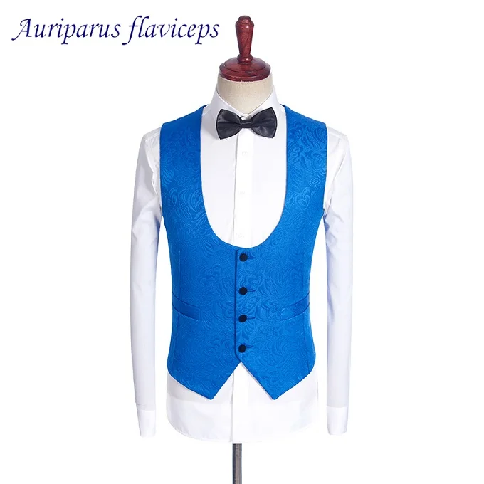 Same as picture Print Suit Waistcoats Class V Collar Suit Vest Print Suit Vest Waistcoats 1 Piece Man Top Man Vest - Цвет: Same as picture