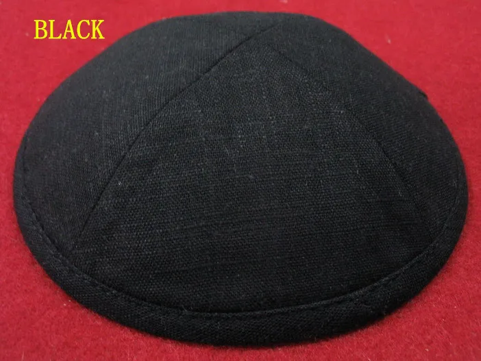 BLACK Постельное белье Делюкс еврейская кипа YARMULKE KIPPOT, персонализированное по запросу - Цвет: BLACK