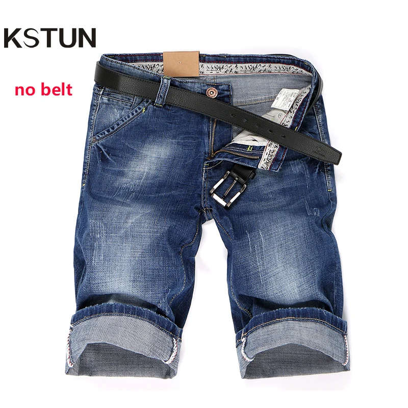 Мужские джинсовые шорты KSTUN синий прямой светильник из дышащей ткани мягкие