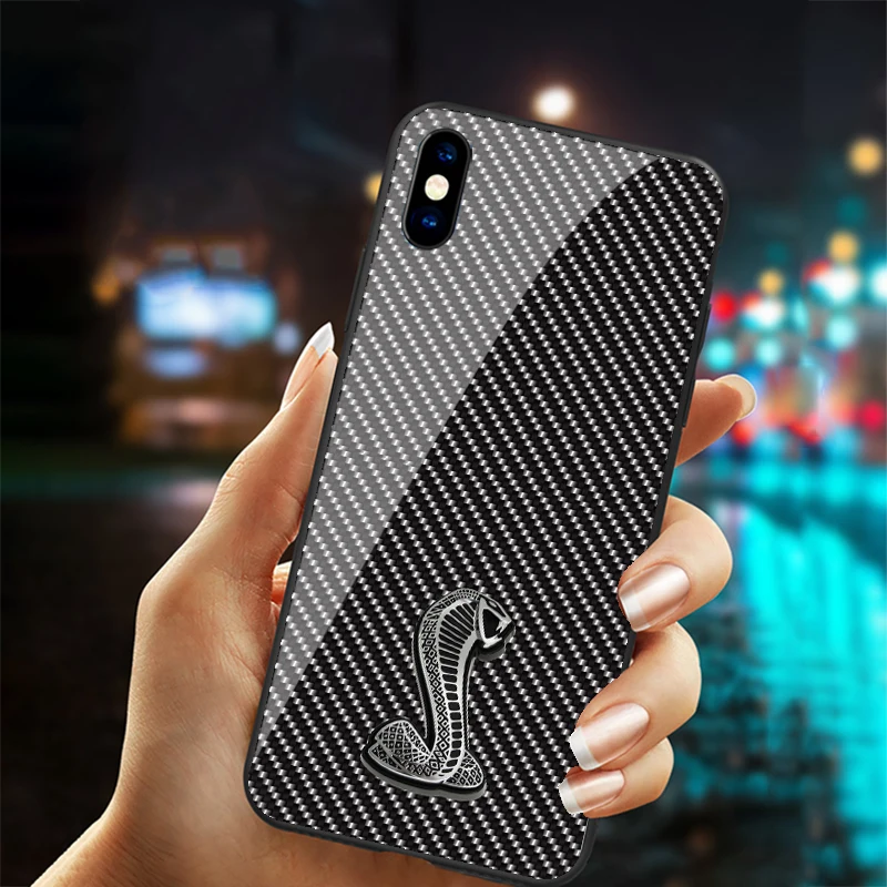 Чехол для телефона Ford cobra из закаленного стекла iphone 11 pro X XR XS Max 7 6 6S 8 plus чехлы Samsung