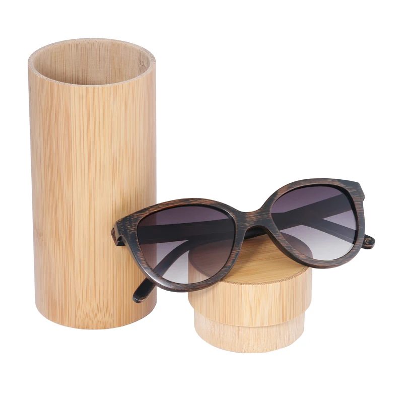 grey lens with case BerWer бамбуковые поляризационные солнцезащитные очки женские поляризованные солнцезащитные очки в деревянной оправе брендовые оригинальные деревянные очки Oculos de sol masculino - Цвет линз: grey lens with case
