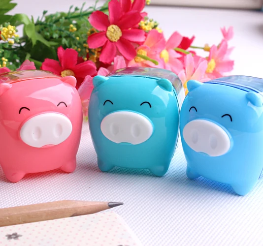 

3pcs/lot Kawaii pig design Pencil sharpener School stationery sharpeners Office material Kids gift supplies (ss-1495)