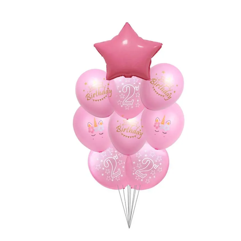 

8 Season Happy 1st Birthday Unicornio Baloons Unicorn Party Helium Balloon Baby Shower Boy Globos Home Decoration Accessories