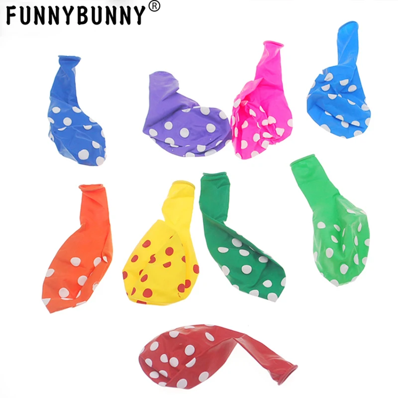 100pcs Assorted Polka Dots Balloon 12&quot Latex Helium Balloons for Wedding Birthday Party Festival Christmas Decorations | Дом и сад
