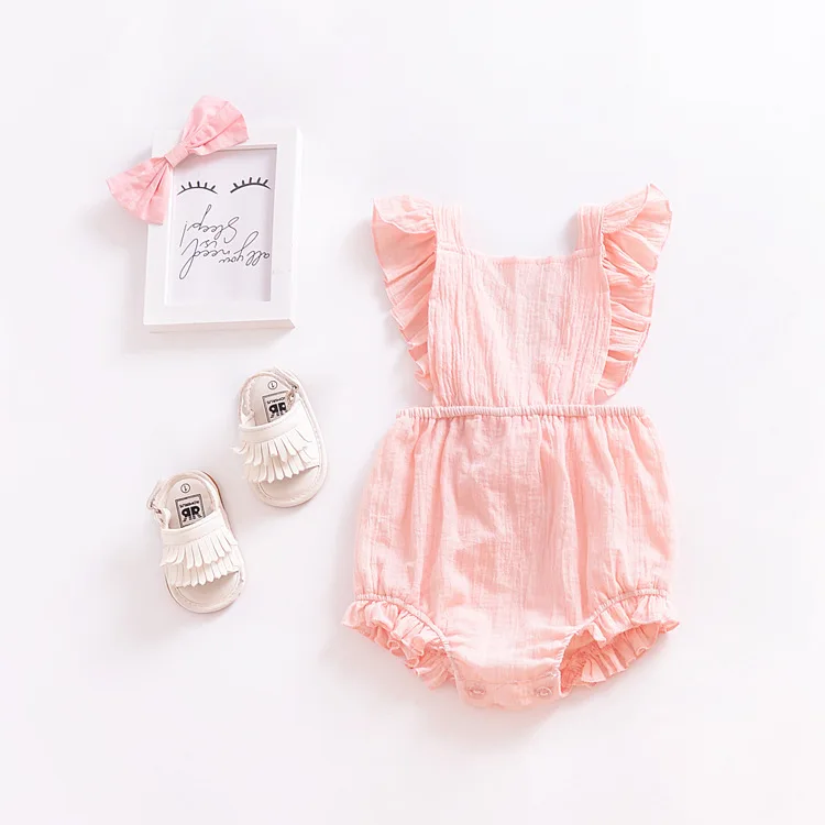 Детские комбинезоны для девочек летняя одежда маленьких новорожденных