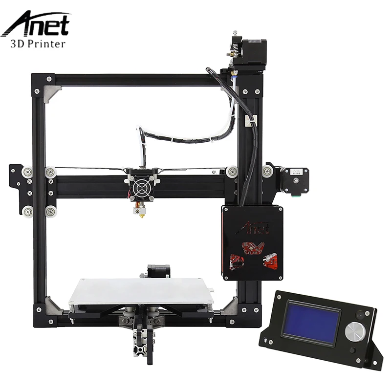 Anet A2 12864 ЖК-экран Aliuminium рамка 3d принтер легко собрать принтер набор зажигалка экономия стоимости перевозки 3d принтер машина
