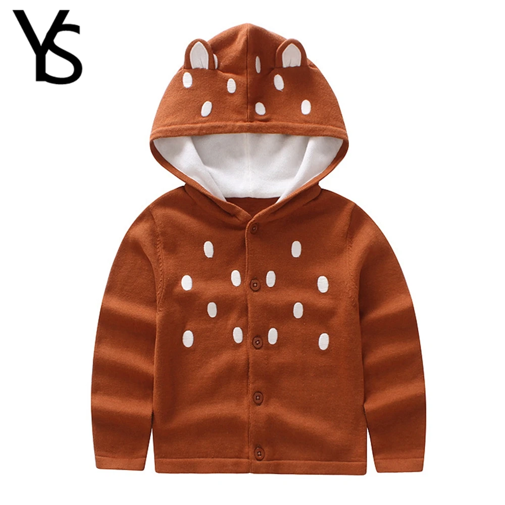 От 1 до 3 лет весенне осенний свитер для маленьких мальчиков и девочек пальто с