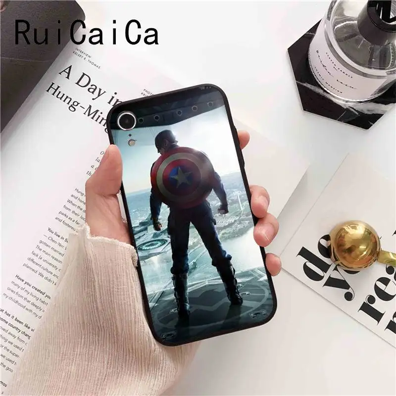 Ruicaica Marvel Мстители Капитан Америка Железный человек рисунок чехол для телефона