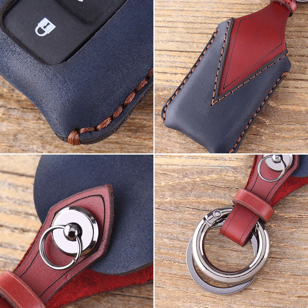 Защитный чехол KEYYOU для ключа из натуральной кожи с 3 кнопками Toyota Prius 2004 2009 2 +