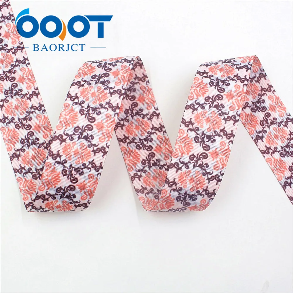 OOOT BAORJCT I-19628-1526, 38 мм, 10 ярдов, двухсторонние печатные корсажные ленты с рисунком, ленты для рукоделия, колпачки для банта, аксессуары для самостоятельной сборки