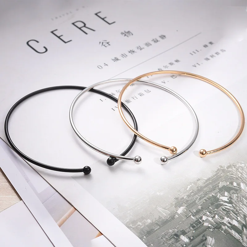 Модный Индивидуальный браслет черный серебристый золотистый новый тренд OL