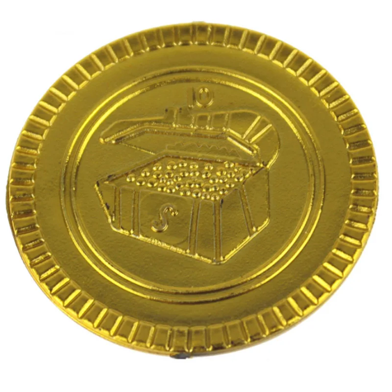 100Pcs Gold Coins Pirate Treasure Game Halloween Play Money Pirate Party Props Kids Children Party Christmas Decoration Supplies