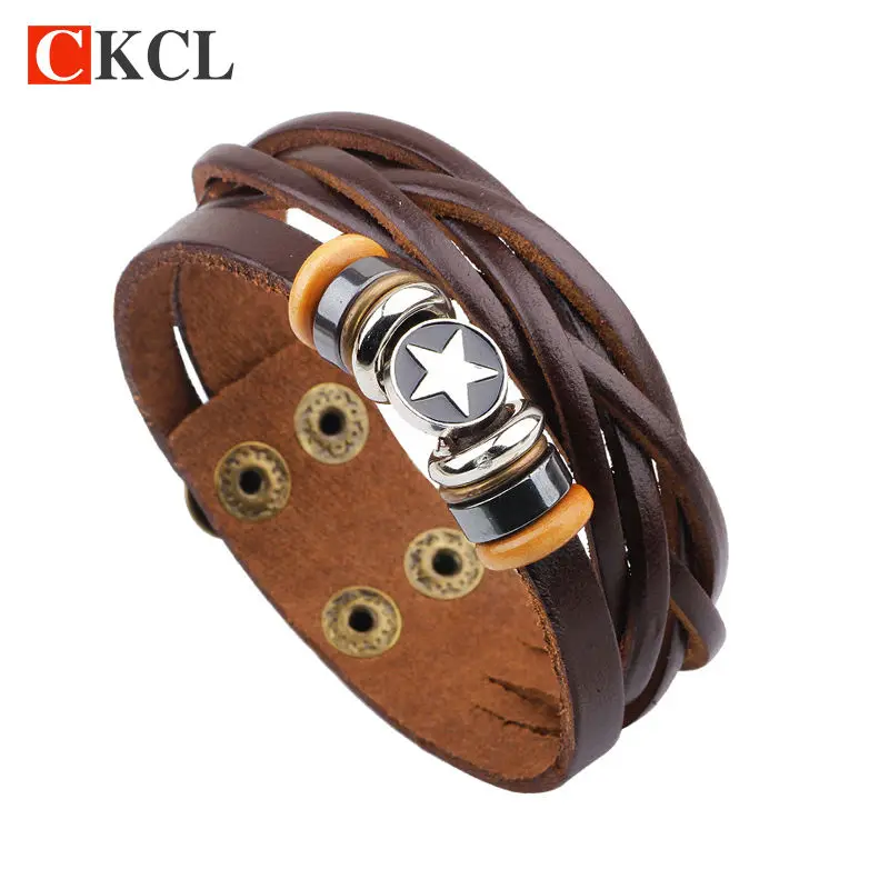 Браслет ручной работы из натуральной кожи для мужчин и женщин | Украшения