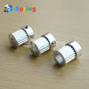 GT2 шкив 20 зубьев 5 мм 6,35 мм 8 мм диаметр 10 мм ширина 20 т зубчатый ремень шкив колеса Алюминий для 3D принтера