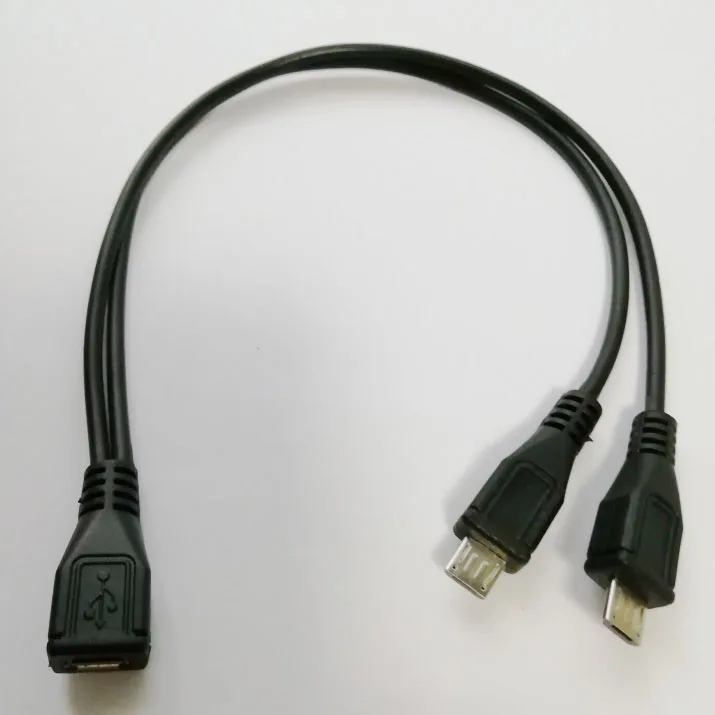 Кабель для зарядки с разъемом Micro USB типа мама и двумя USB|Кабели MP3/MP4-плееров| |