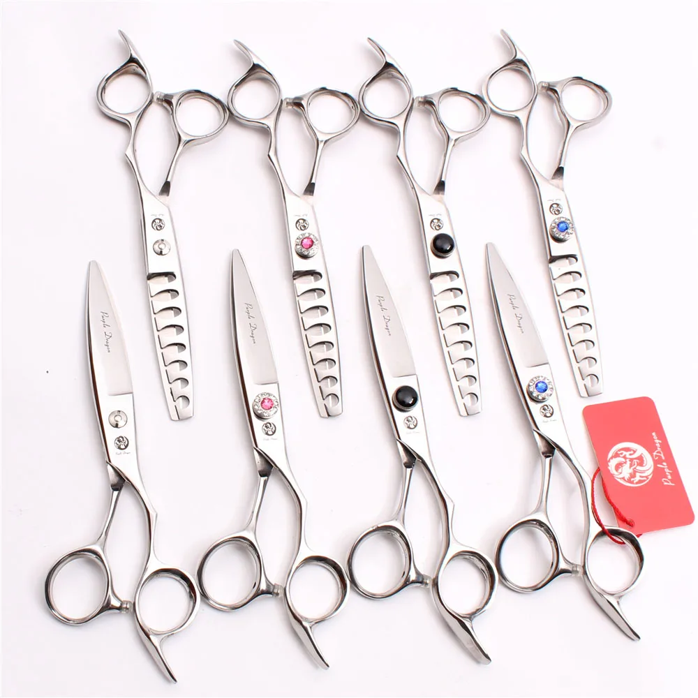 6&quot 17cm 440C Purple Dragon Professional Hairdressing Scissors Cutting Shears Thinning Hair Styling Tool Z9022 | Красота и