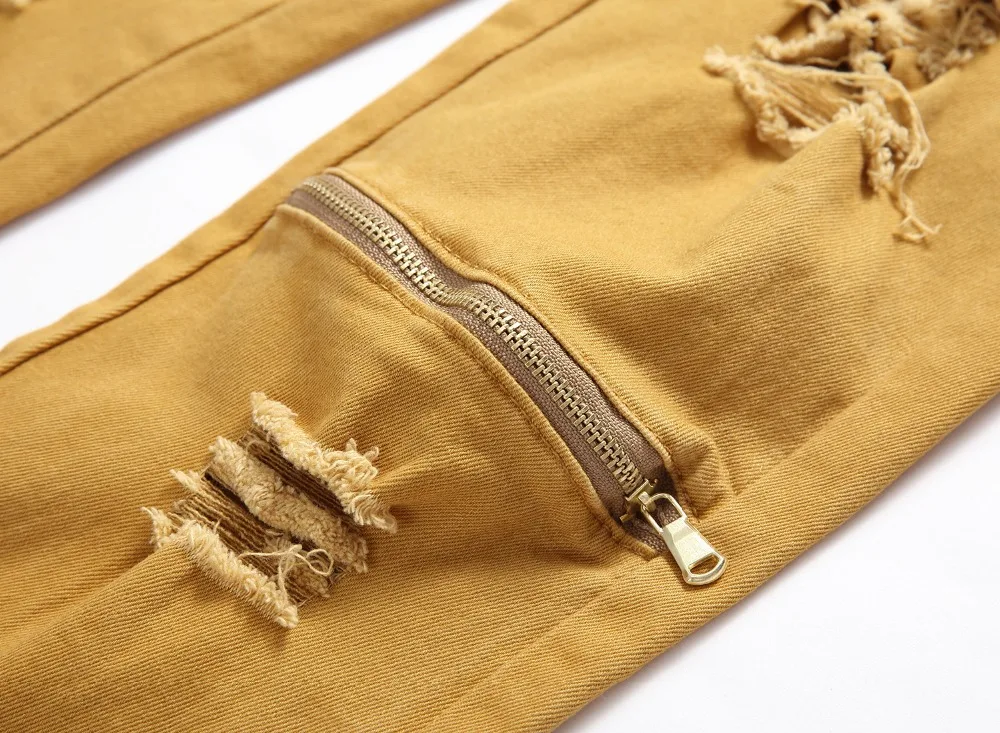 Мужские повседневные узкие джинсовые брюки мужские однотонные джинсы карандаш