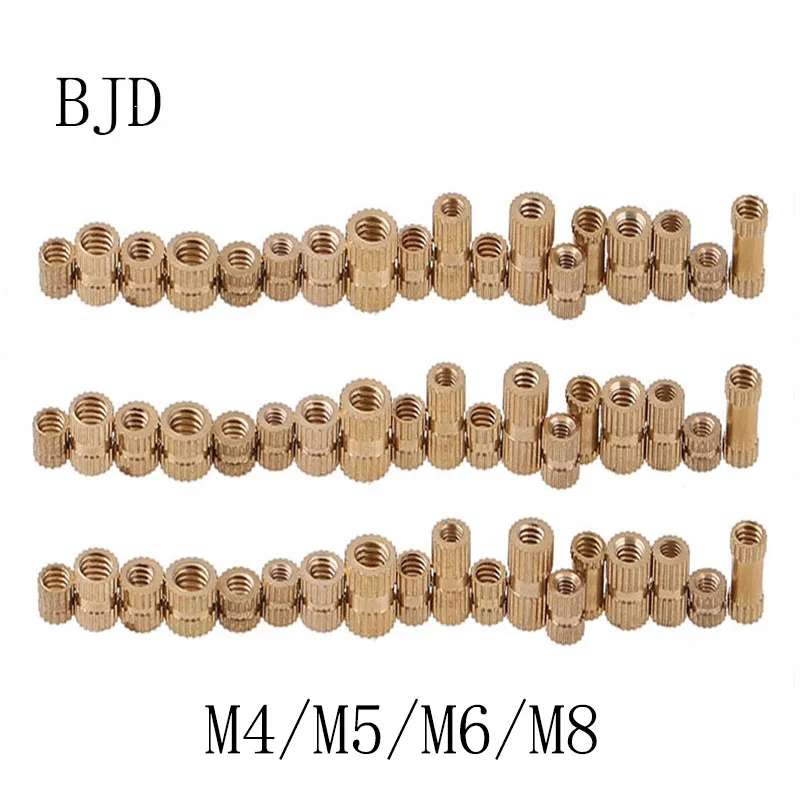 100 шт. M4/M5/M6/M8 Медная Инкрустация Инжекторная гайка медные встроенные детали