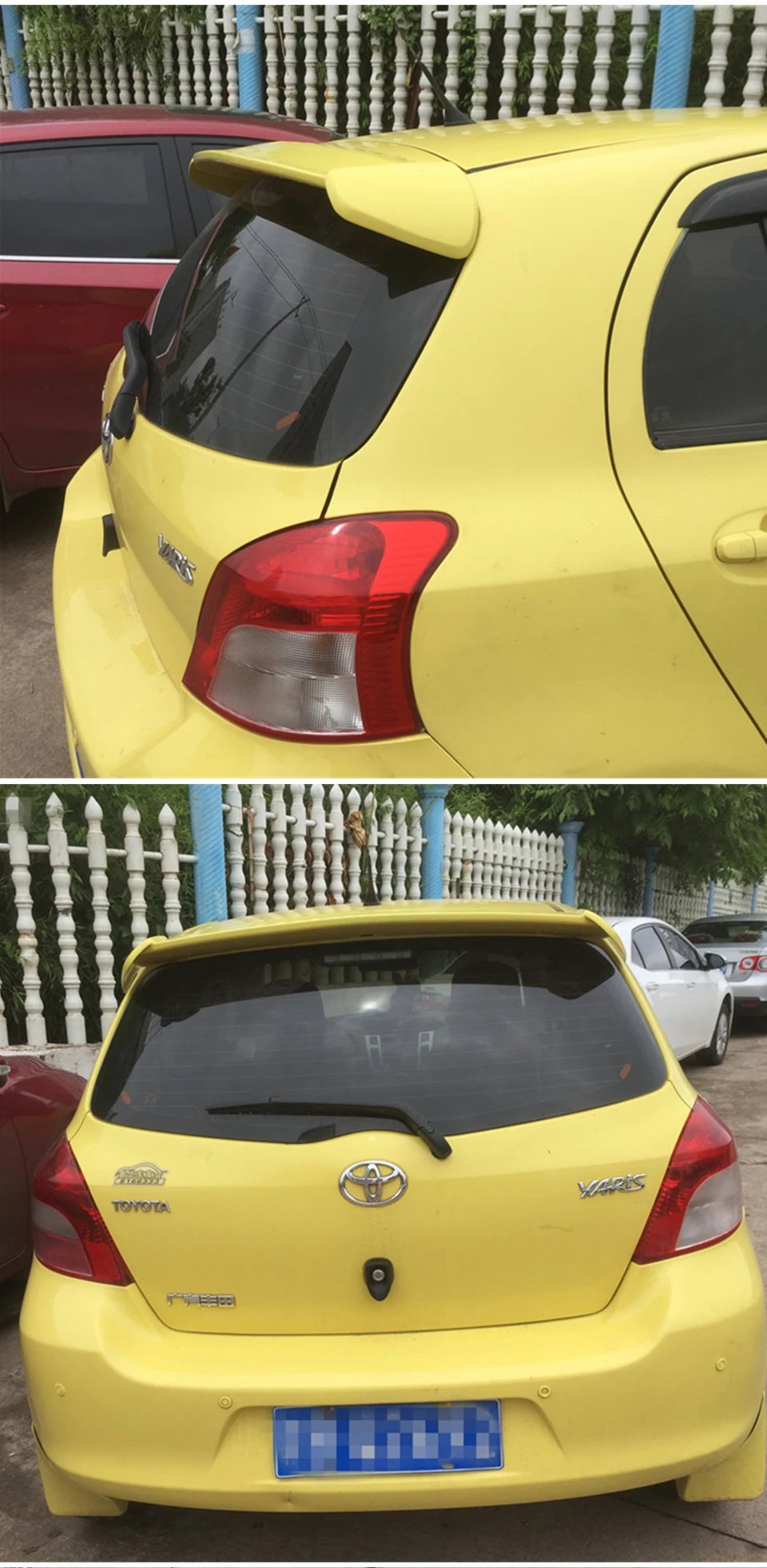 Используется для Toyota Yaris спойлер Задняя Крышка багажника автомобиля спойлер крыло 2008-2013 абс материал под заказ цвет DIY Краска спортивный автомобильный спойлер