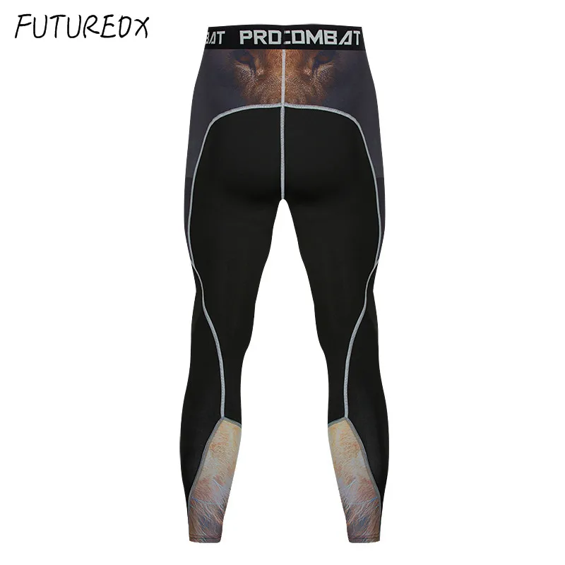 High quality lion head men MMA clothing crossfit thermal underwear fitness clothes men's compression sportswear suit | Мужская