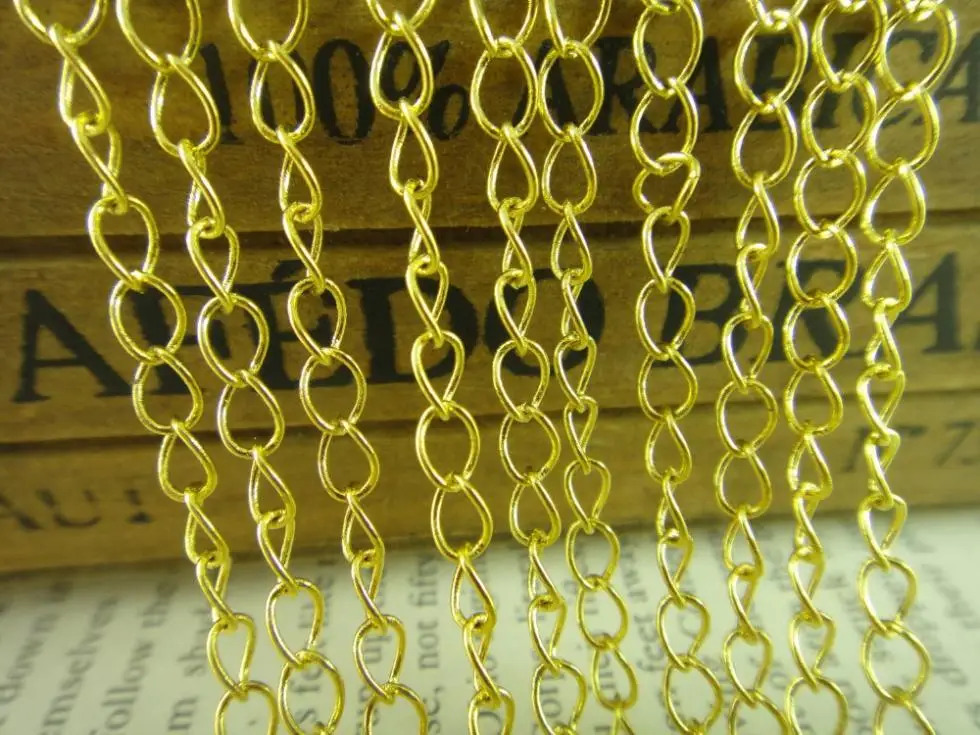 

FACTORY 5 meters 3x5mm Gold Brass Extender body Chain DIY jewelry Necklace Findings C16