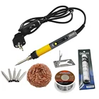 Электрический паяльник CXG C110W, 220 В, с регулируемой температурой, ЖК-цифровой дисплей, Сварочная паяльная станция с европейской вилкой