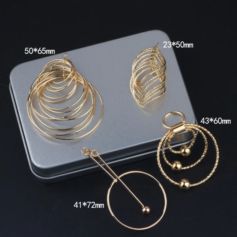 Серьги DIY с бахромой аксессуары 18 К позолоченные цветным удержанием