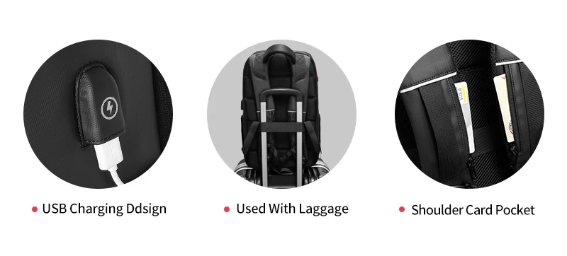 15,6 дюймовый рюкзак для ноутбука, деловая мужская сумка Mochila, рюкзак для путешествий с usb-зарядкой, водоотталкивающий функциональный рюкзак a0003