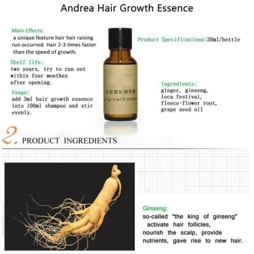 Эссенция от выпадения волос масло женьшеня для лечения алопеции быстрого роста 20